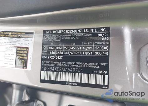 2021 Mercedes-Benz Gle 350 4Matic z USA, uszkodzony, nr VIN 4JGFB4KE2MA549764